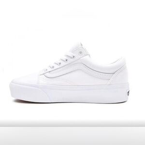 Brand NEW VANS Old Skool Women's Platform True White VN0A3B3UW00